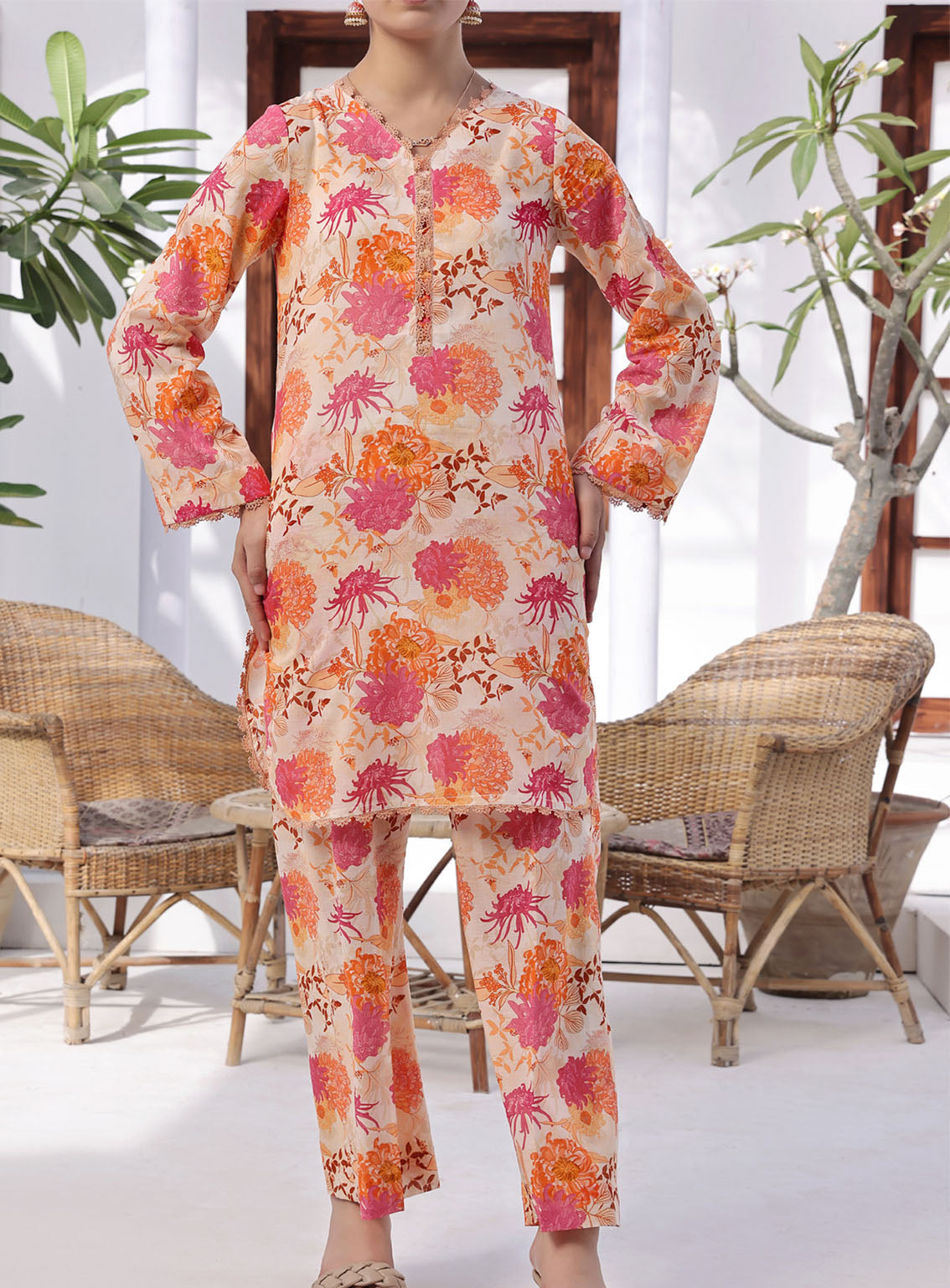 Korean By VS Textile Co-Ords Printed Lawn 2 Piece Unstitched Suit VS24KCO D-503 Korean By VS Textile Co-Ords Printed Lawn 2 Piece Unstitched Suit VS24KCO D-503