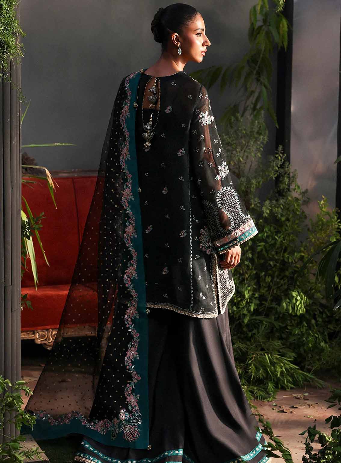 La Fuchsia By Afrozeh Embroidered Khaddi Net 3 Piece Unstitched Suit AF25LFV1 D-07 LAROSEA La Fuchsia By Afrozeh Embroidered Khaddi Net 3 Piece Unstitched Suit AF25LFV1 D-07 LAROSEA