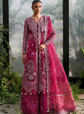 La Fuchsia By Afrozeh Embroidered Organza 3 Piece Unstitched Suit AF25LFV1 D-03 ROWAN