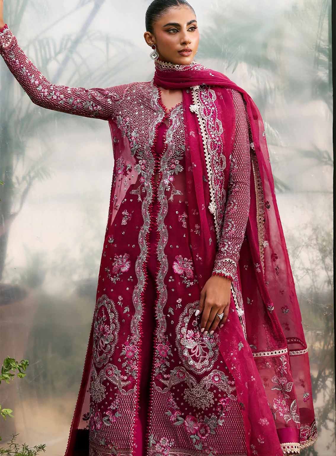 La Fuchsia By Afrozeh Embroidered Organza 3 Piece Unstitched Suit AF25LFV1 D-03 ROWAN La Fuchsia By Afrozeh Embroidered Organza 3 Piece Unstitched Suit AF25LFV1 D-03 ROWAN
