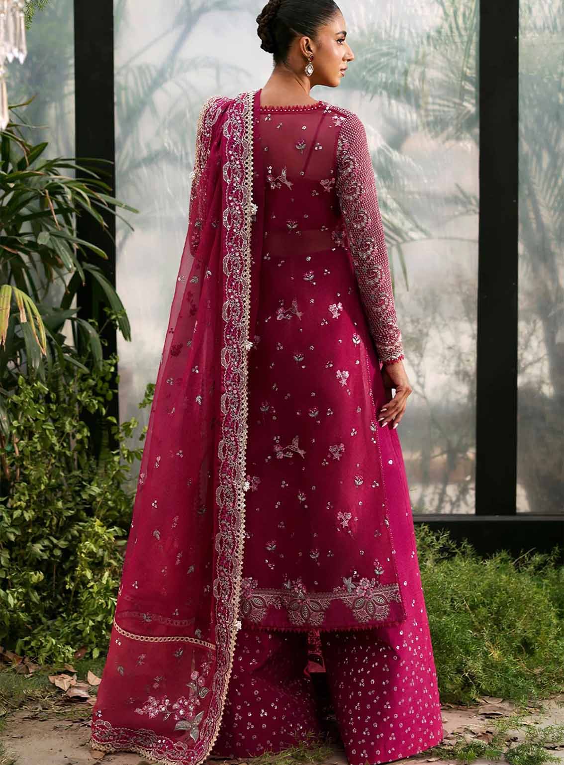 La Fuchsia By Afrozeh Embroidered Organza 3 Piece Unstitched Suit AF25LFV1 D-03 ROWAN La Fuchsia By Afrozeh Embroidered Organza 3 Piece Unstitched Suit AF25LFV1 D-03 ROWAN