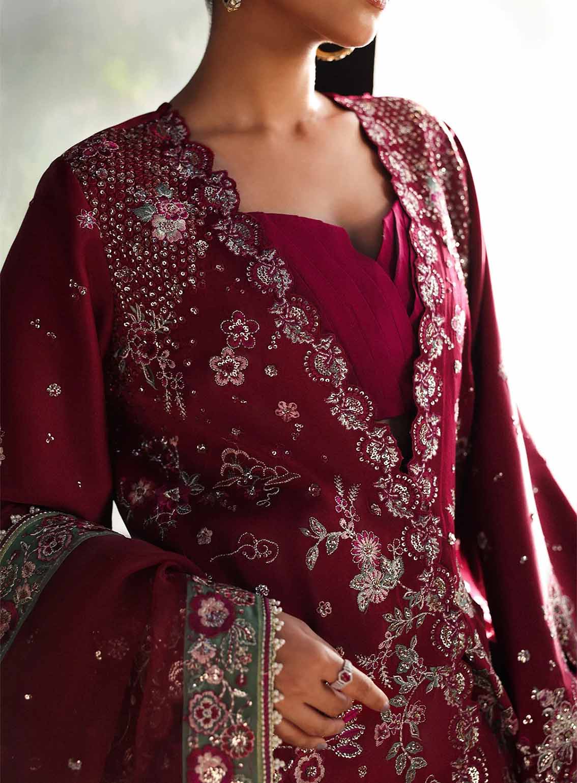 La Fuchsia By Afrozeh Embroidered Raw Silk 3 Piece Unstitched Suit AF25LFV1 D-09 YALIRA La Fuchsia By Afrozeh Embroidered Raw Silk 3 Piece Unstitched Suit AF25LFV1 D-09 YALIRA