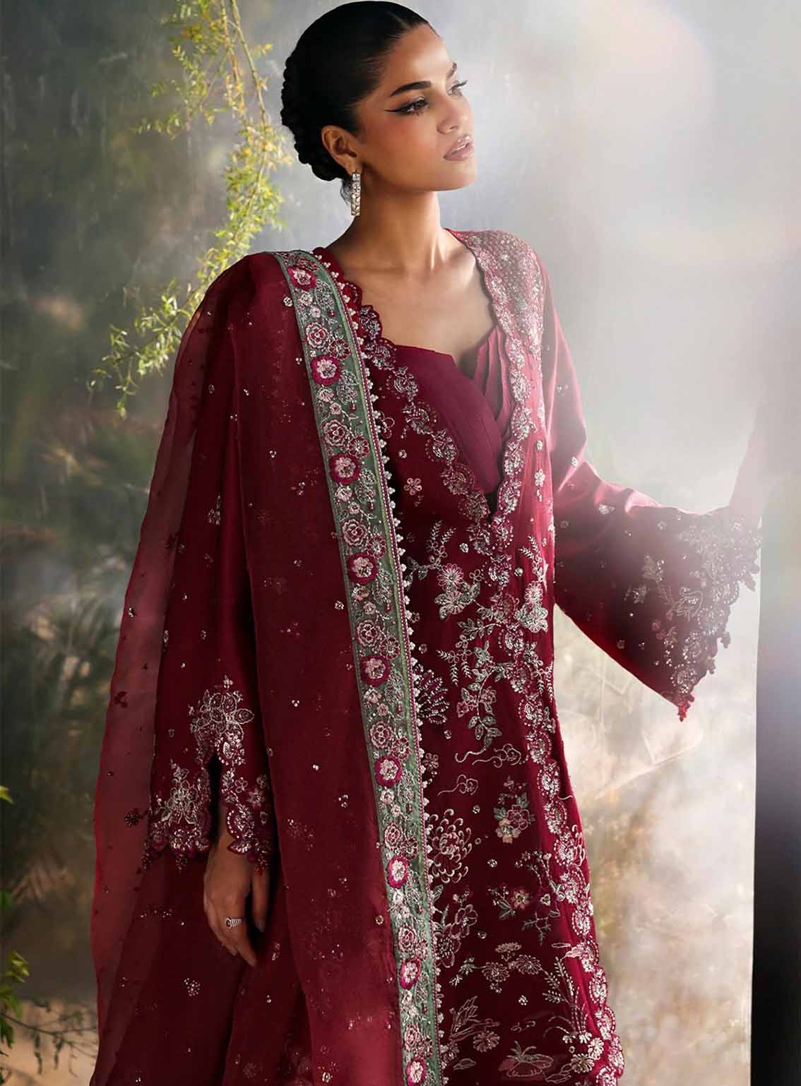La Fuchsia By Afrozeh Embroidered Raw Silk 3 Piece Unstitched Suit AF25LFV1 D-09 YALIRA La Fuchsia By Afrozeh Embroidered Raw Silk 3 Piece Unstitched Suit AF25LFV1 D-09 YALIRA