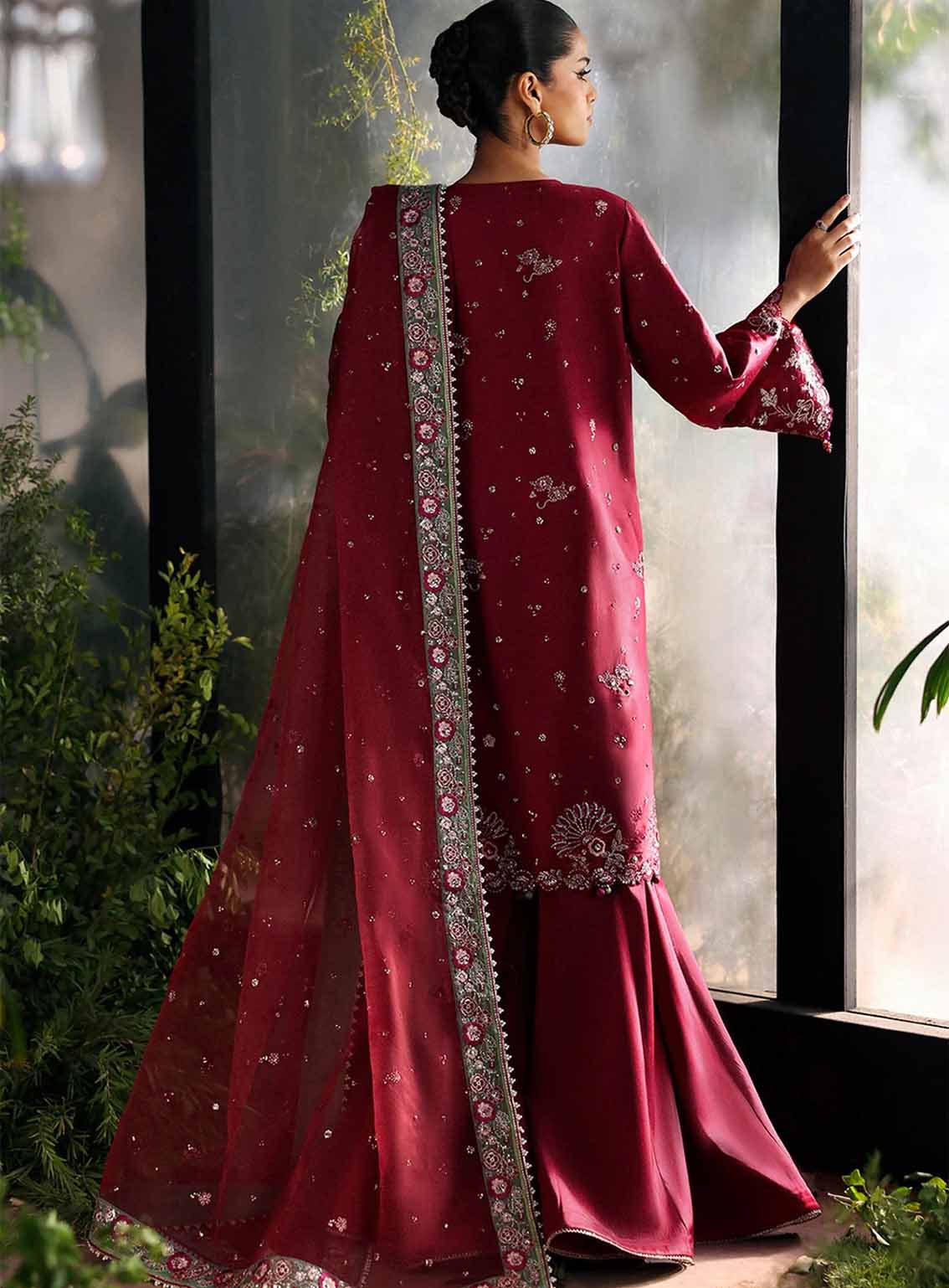 La Fuchsia By Afrozeh Embroidered Raw Silk 3 Piece Unstitched Suit AF25LFV1 D-09 YALIRA La Fuchsia By Afrozeh Embroidered Raw Silk 3 Piece Unstitched Suit AF25LFV1 D-09 YALIRA