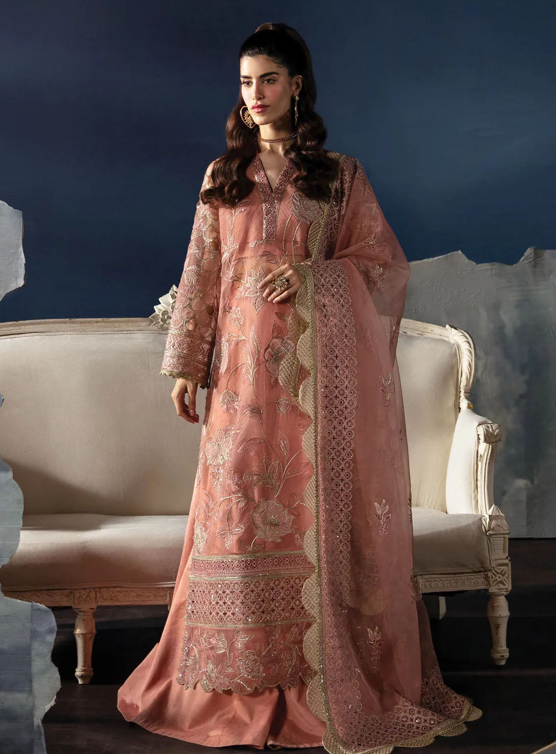 La Fuchsia By Afrozeh Festive Embroidered Organza 3 Piece Unstitched Suit AF24LV2 ELEA La Fuchsia By Afrozeh Festive Embroidered Organza 3 Piece Unstitched Suit AF24LV2 ELEA