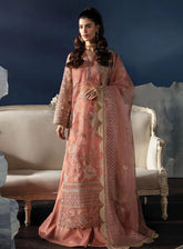 La Fuchsia By Afrozeh Festive Embroidered Organza 3 Piece Unstitched Suit AF24LV2 ELEA