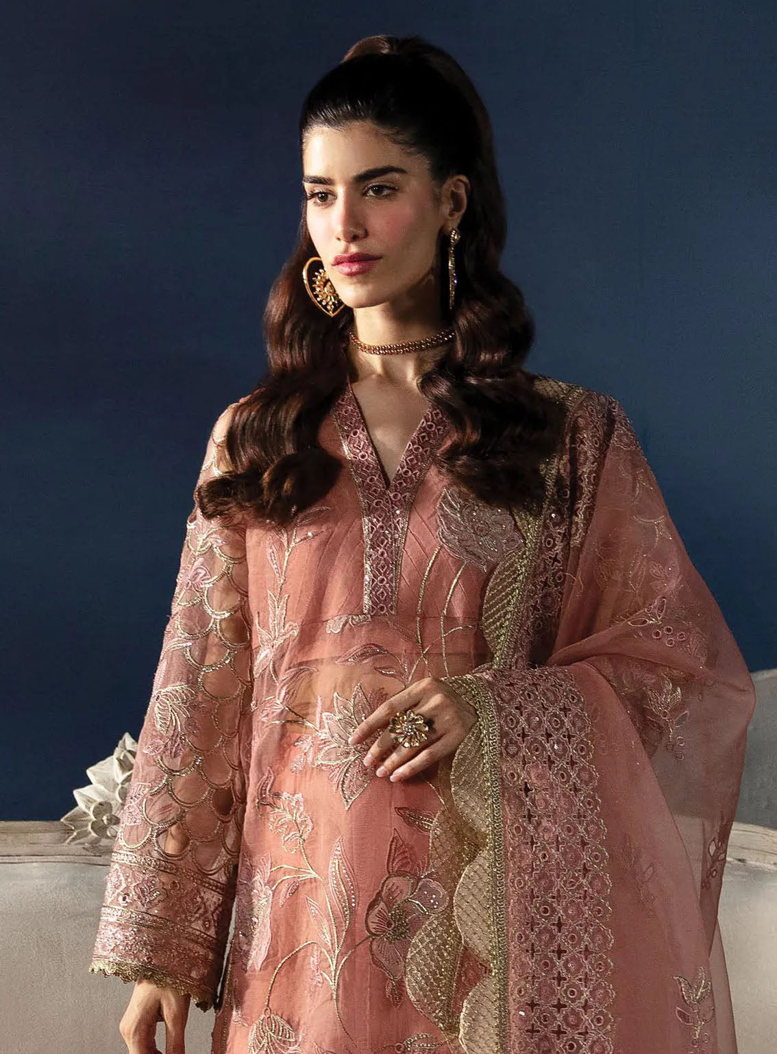 La Fuchsia By Afrozeh Festive Embroidered Organza 3 Piece Unstitched Suit AF24LV2 ELEA La Fuchsia By Afrozeh Festive Embroidered Organza 3 Piece Unstitched Suit AF24LV2 ELEA