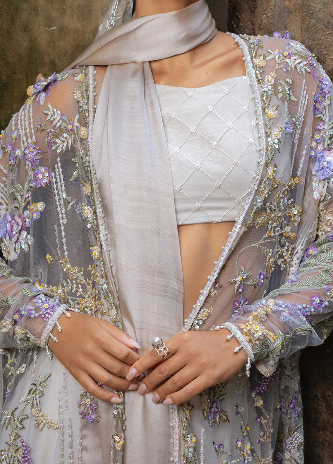 La-vie-Haute By Esmel Embroidered Wedding Festive Net 3 Piece Unstitched Suit EML25LVH D-01 NAIORA La-vie-Haute By Esmel Embroidered Wedding Festive Net 3 Piece Unstitched Suit EML25LVH D-01 NAIORA