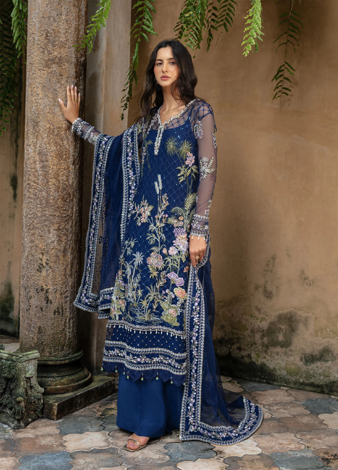 La-vie-Haute By Esmel Embroidered Wedding Festive Net 3 Piece Unstitched Suit EML25LVH D-02 SERAINE La-vie-Haute By Esmel Embroidered Wedding Festive Net 3 Piece Unstitched Suit EML25LVH D-02 SERAINE