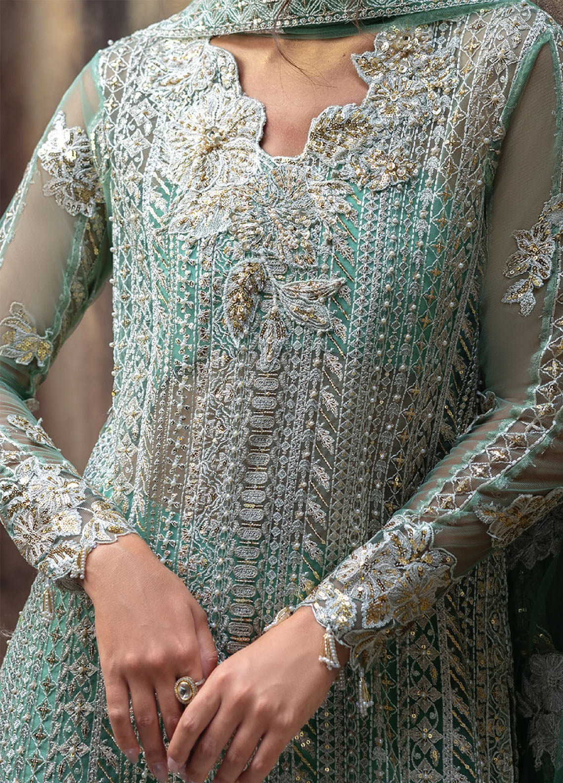 La-vie-Haute By Esmel Embroidered Wedding Festive Net 3 Piece Unstitched Suit EML25LVH D-05 MARELIE La-vie-Haute By Esmel Embroidered Wedding Festive Net 3 Piece Unstitched Suit EML25LVH D-05 MARELIE