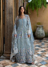 La-vie-Haute By Esmel Embroidered Wedding Festive Net 3 Piece Unstitched Suit EML25LVH D-06 EVANIA