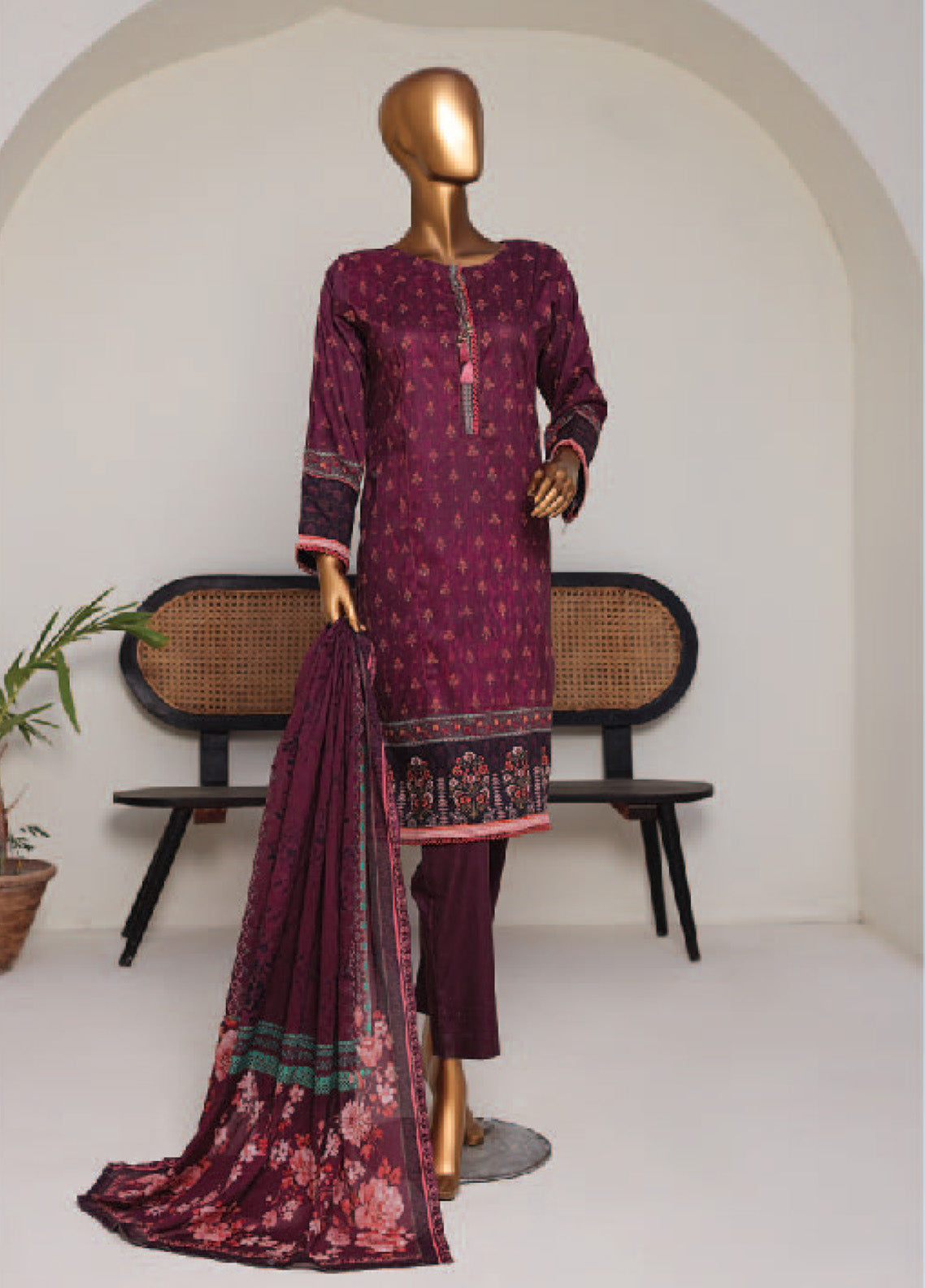 Lacekari By Sumi Printed Lawn Suits Stitched 3 Piece SU25LPL D-BG-02 Lacekari By Sumi Printed Lawn Suits Stitched 3 Piece SU25LPL D-BG-02