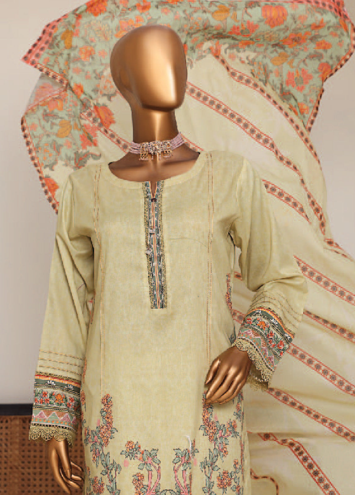 Lacekari By Sumi Printed Lawn Suits Stitched 3 Piece SU25LPL D-LM-03 Lacekari By Sumi Printed Lawn Suits Stitched 3 Piece SU25LPL D-LM-03