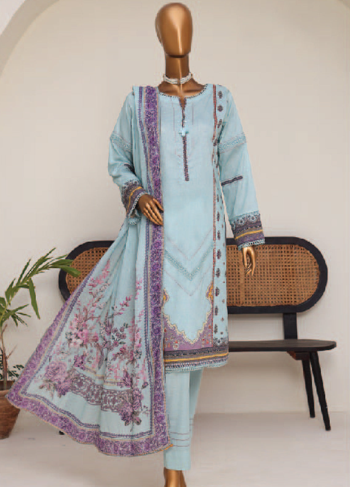 Lacekari By Sumi Printed Lawn Suits Stitched 3 Piece SU25LPL D-NB-05 Lacekari By Sumi Printed Lawn Suits Stitched 3 Piece SU25LPL D-NB-05