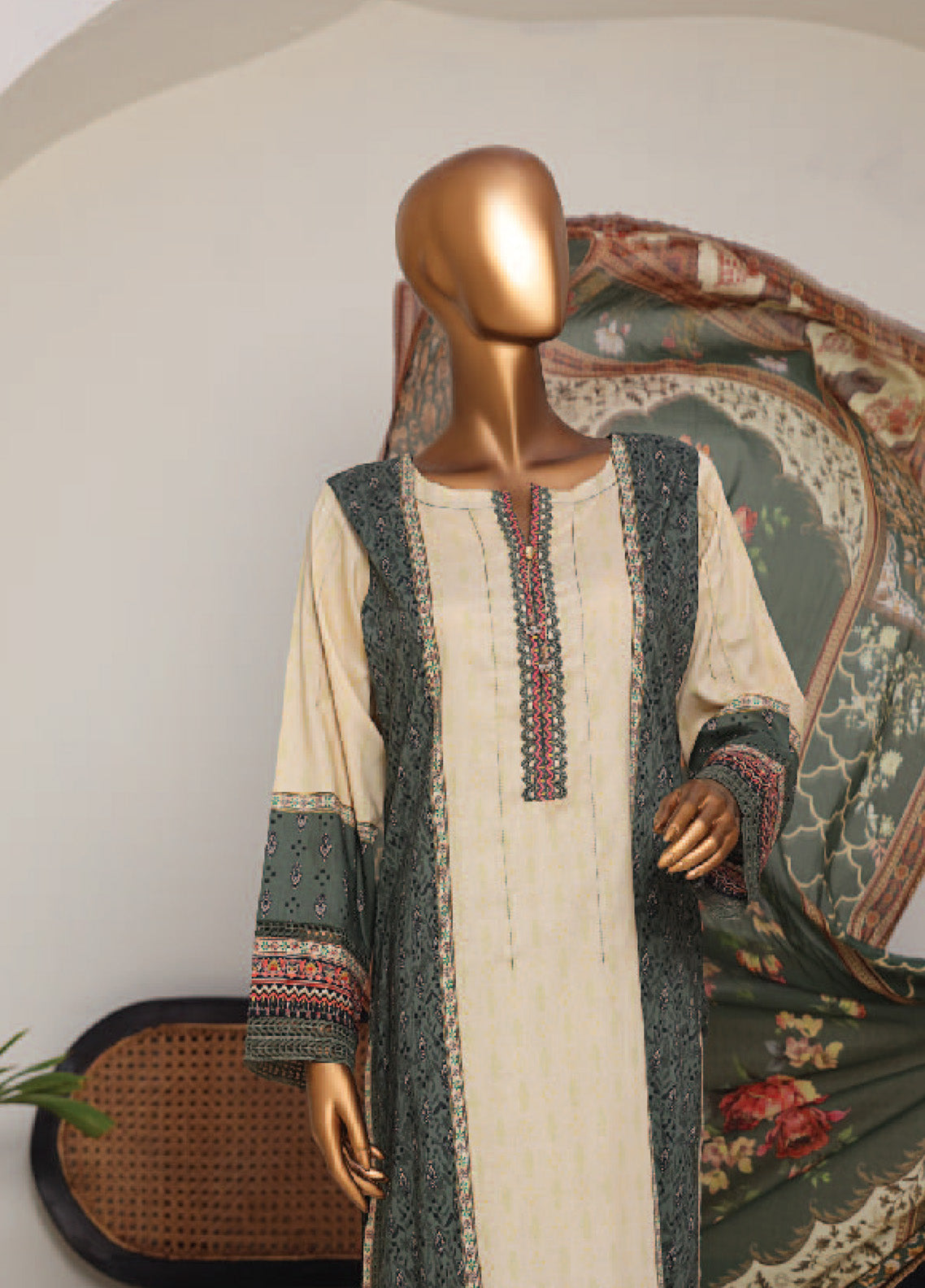 Lacekari By Sumi Printed Lawn Suits Stitched 3 Piece SU25LPL D-TG-06 Lacekari By Sumi Printed Lawn Suits Stitched 3 Piece SU25LPL D-TG-06