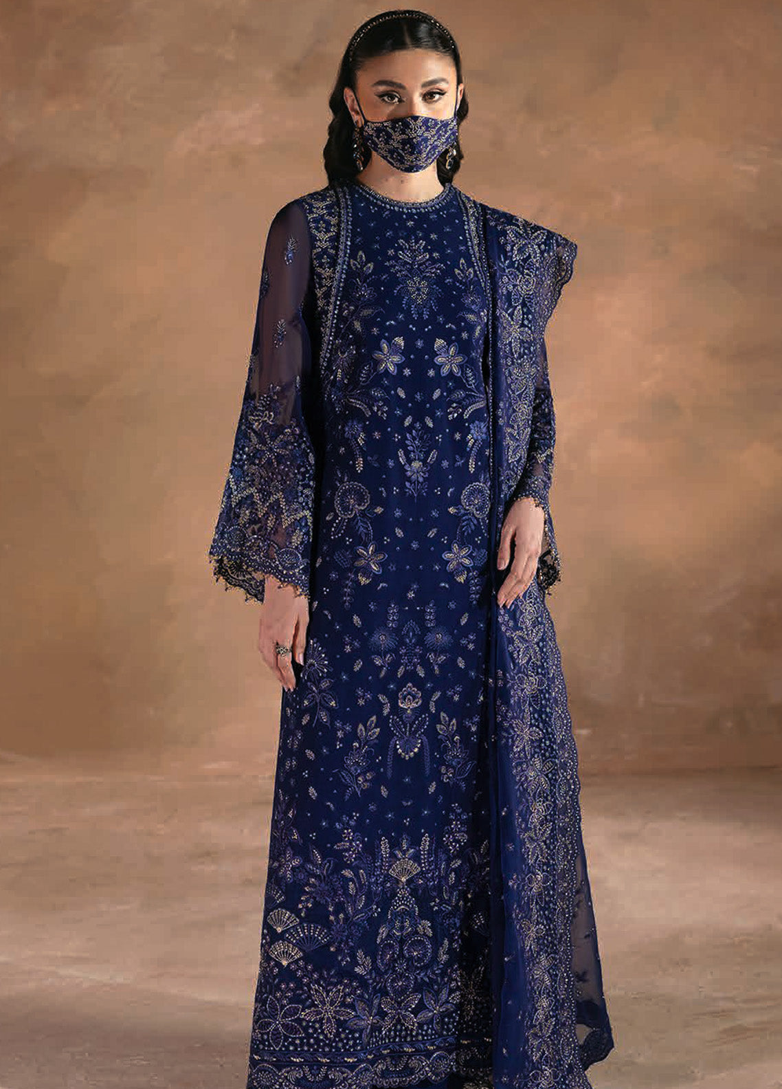 Laconic By Flossie Embroidered Chiffon 3 Piece Unstitched Suit FL25LV9 D-FE-902 Laconic By Flossie Embroidered Chiffon 3 Piece Unstitched Suit FL25LV9 D-FE-902