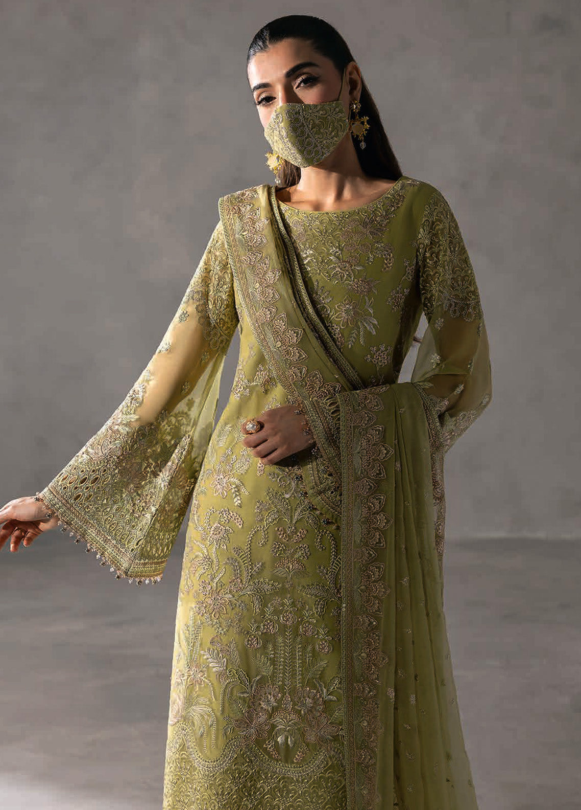 Laconic By Flossie Embroidered Chiffon 3 Piece Unstitched Suit FL25LV9 D-FE-903 Laconic By Flossie Embroidered Chiffon 3 Piece Unstitched Suit FL25LV9 D-FE-903