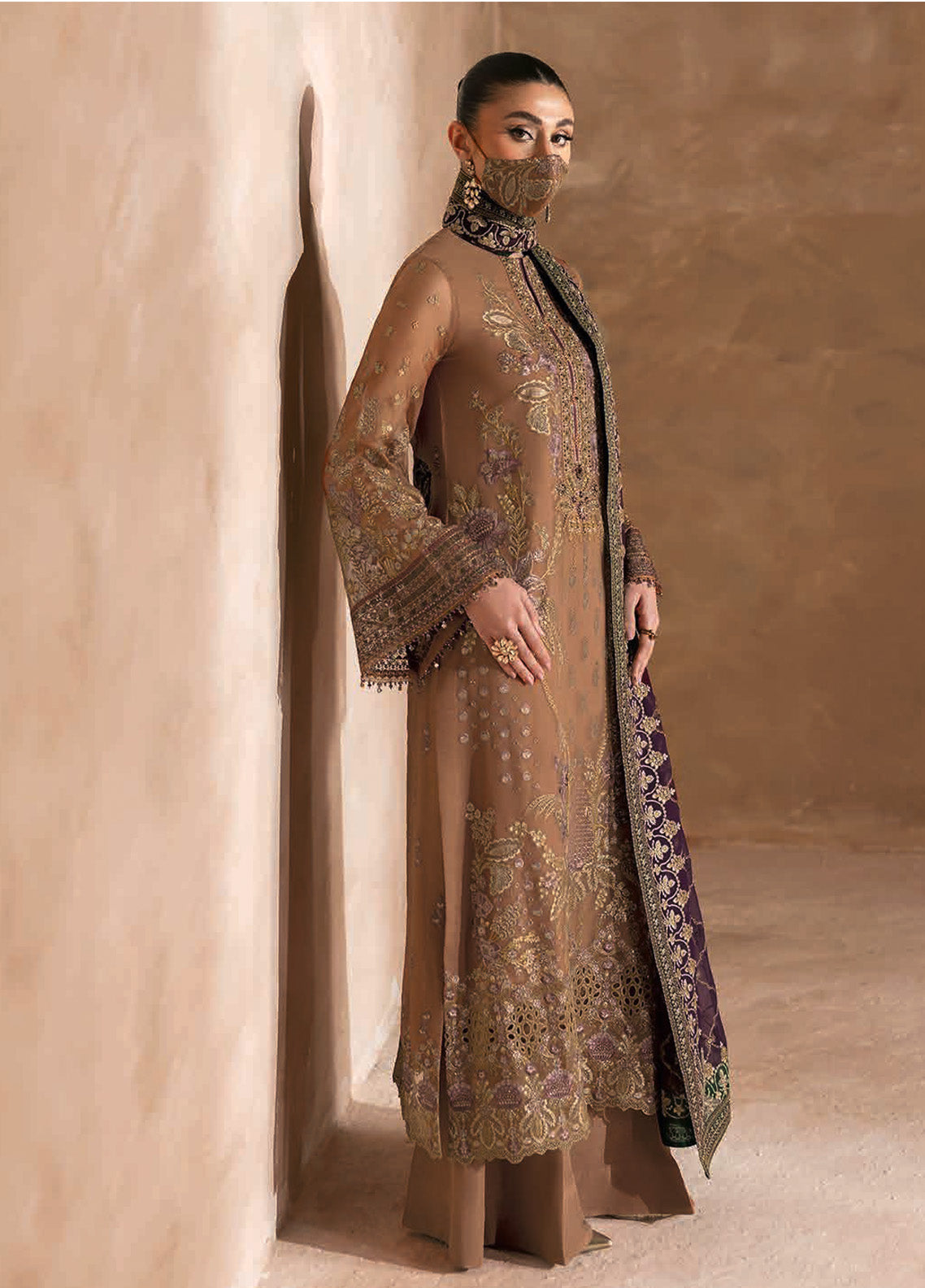 Laconic By Flossie Embroidered Chiffon 3 Piece Unstitched Suit FL25LV9 D-FE-904 Laconic By Flossie Embroidered Chiffon 3 Piece Unstitched Suit FL25LV9 D-FE-904