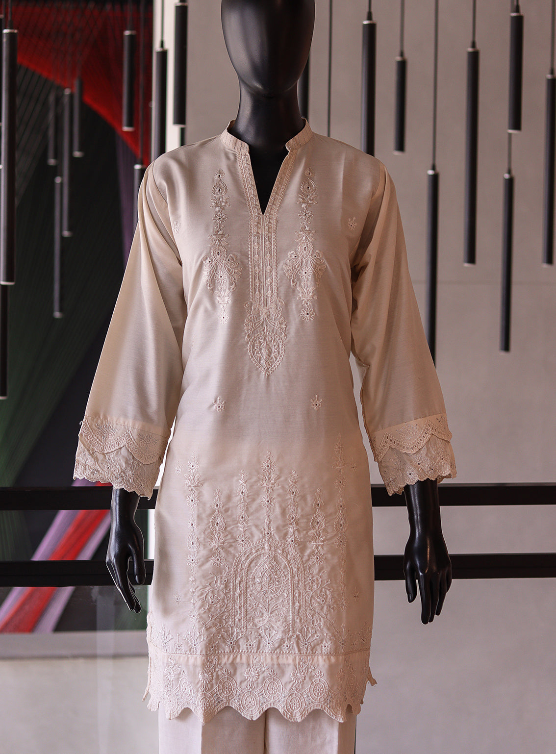 Lakhany Embroidered Rawsilk Shirt & Trouser Stitched Suit- LSM24S&T LG-IZ-0140 Lakhany Embroidered Rawsilk Shirt & Trouser Stitched Suit- LSM24S&T LG-IZ-0140