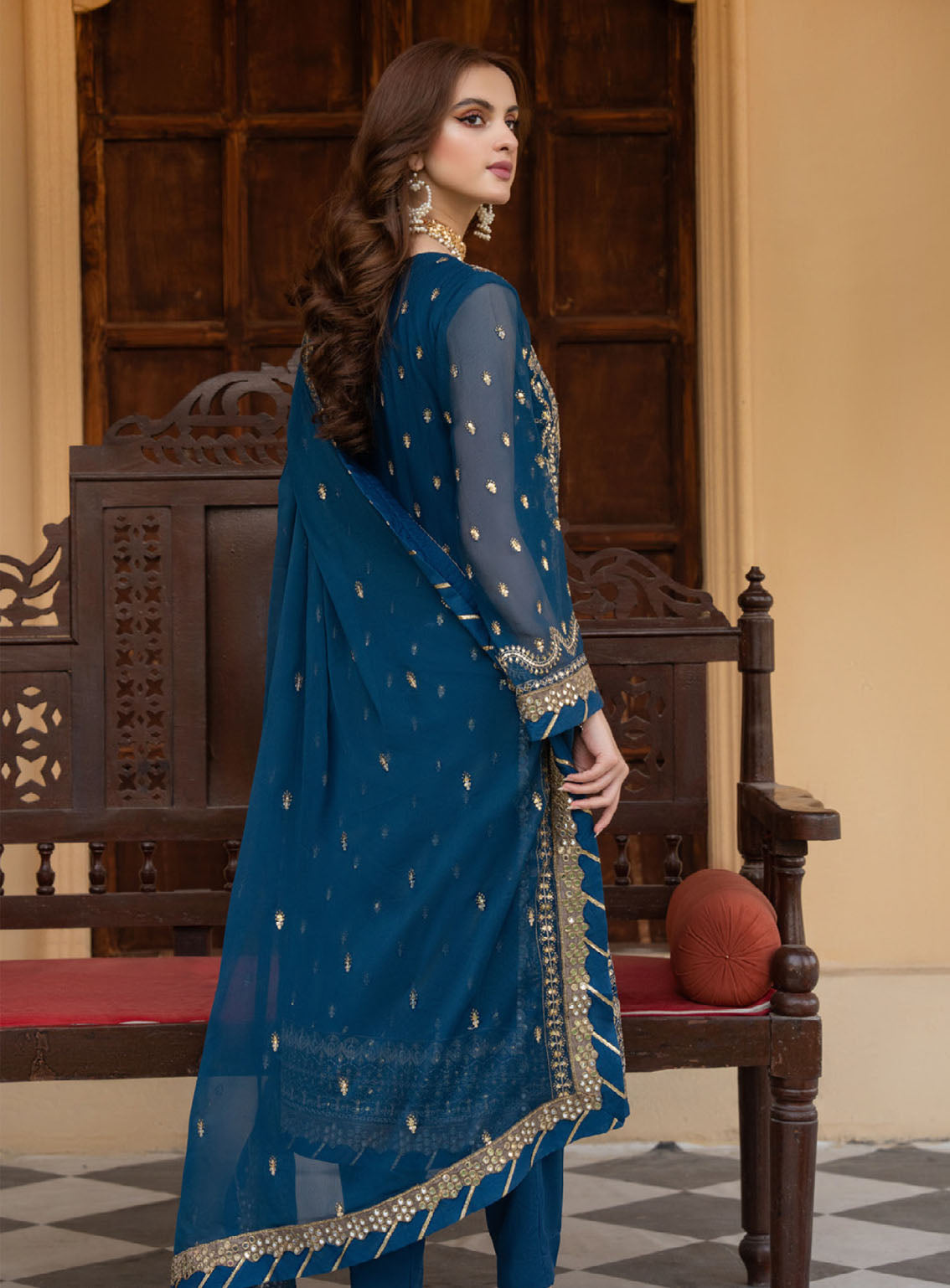 Lallaria By Noorma Kaamal Luxury Embroidered Chiffon 4 Piece Unstitched Suit NK24LV2 NK-LLC-18 Lallaria By Noorma Kaamal Luxury Embroidered Chiffon 4 Piece Unstitched Suit NK24LV2 NK-LLC-18