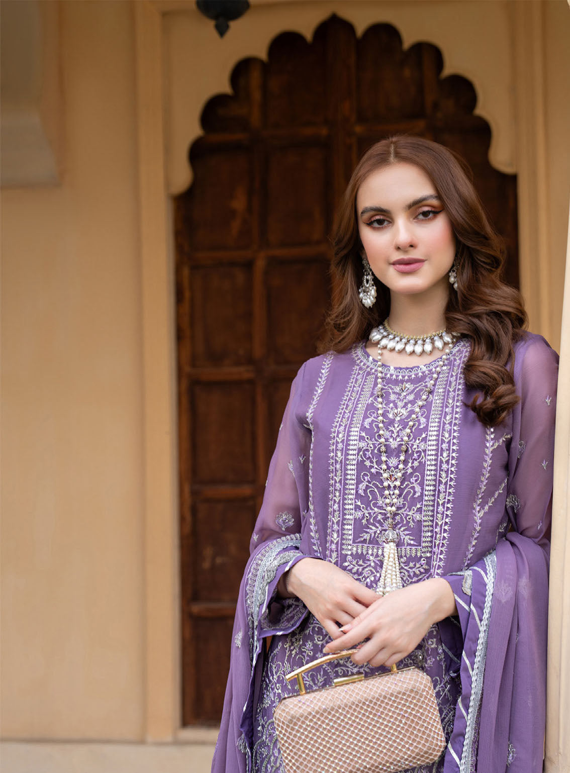 Lallaria By Noorma Kaamal Luxury Embroidered Chiffon 4 Piece Unstitched Suit NK24LV2 NK-LLC-19 Lallaria By Noorma Kaamal Luxury Embroidered Chiffon 4 Piece Unstitched Suit NK24LV2 NK-LLC-19
