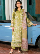 Lamhay By Zarif Embroidered Lawn 3 Piece Unstitched Suit ZF25LEL D-03 HIRRAM