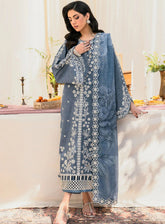 Lamhay By Zarif Embroidered Lawn 3 Piece Unstitched Suit ZF25LEL D-06 SAFAH