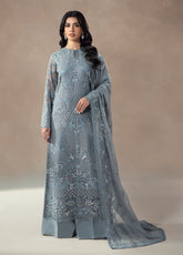 Lamisah By Lavish Premium Afsanah Embroidered Chiffon 3 Piece Unstitched Suit LP25LA D-01 MOONLIT MIST