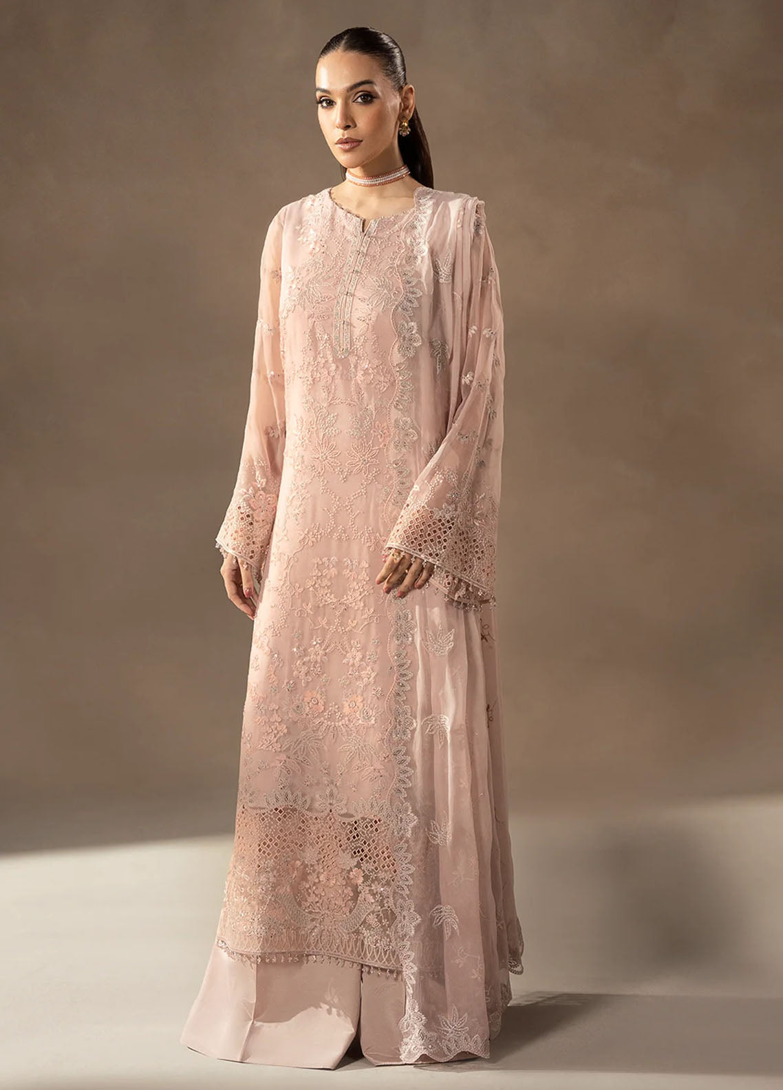 Lamisah By Lavish Premium Afsanah Embroidered Chiffon 3 Piece Unstitched Suit LP25LA D-10 BLUSH PETAL Lamisah By Lavish Premium Afsanah Embroidered Chiffon 3 Piece Unstitched Suit LP25LA D-10 BLUSH PETAL