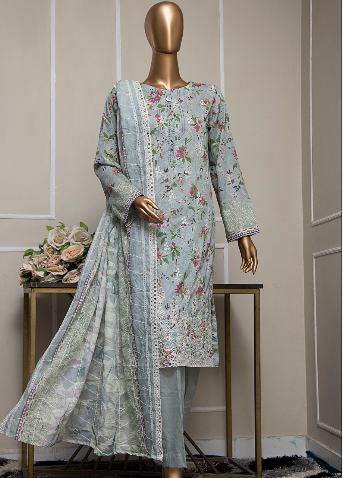 Lawnkari By HZ Textile Embroidered Lawn 3 Piece Unstitched Suit HZ25LV2 PLK-1026 Lawnkari By HZ Textile Embroidered Lawn 3 Piece Unstitched Suit HZ25LV2 PLK-1026