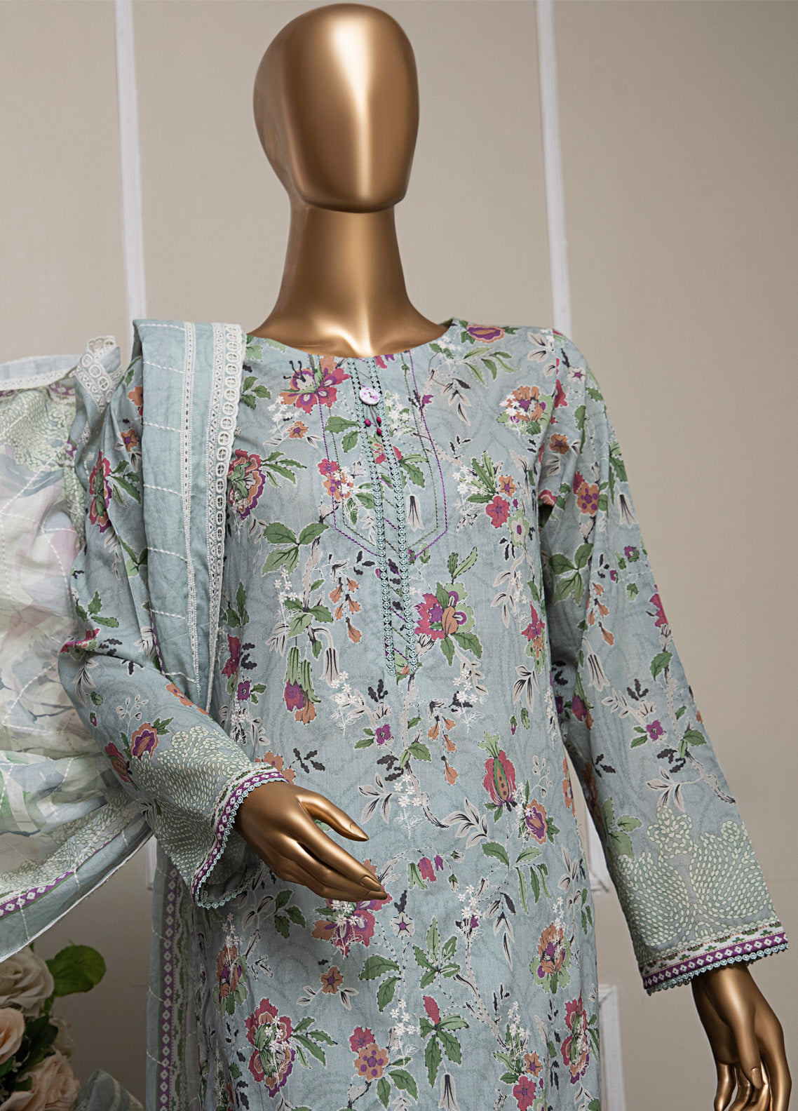 Lawnkari By HZ Textile Embroidered Lawn 3 Piece Unstitched Suit HZ25LV2 PLK-1026 Lawnkari By HZ Textile Embroidered Lawn 3 Piece Unstitched Suit HZ25LV2 PLK-1026