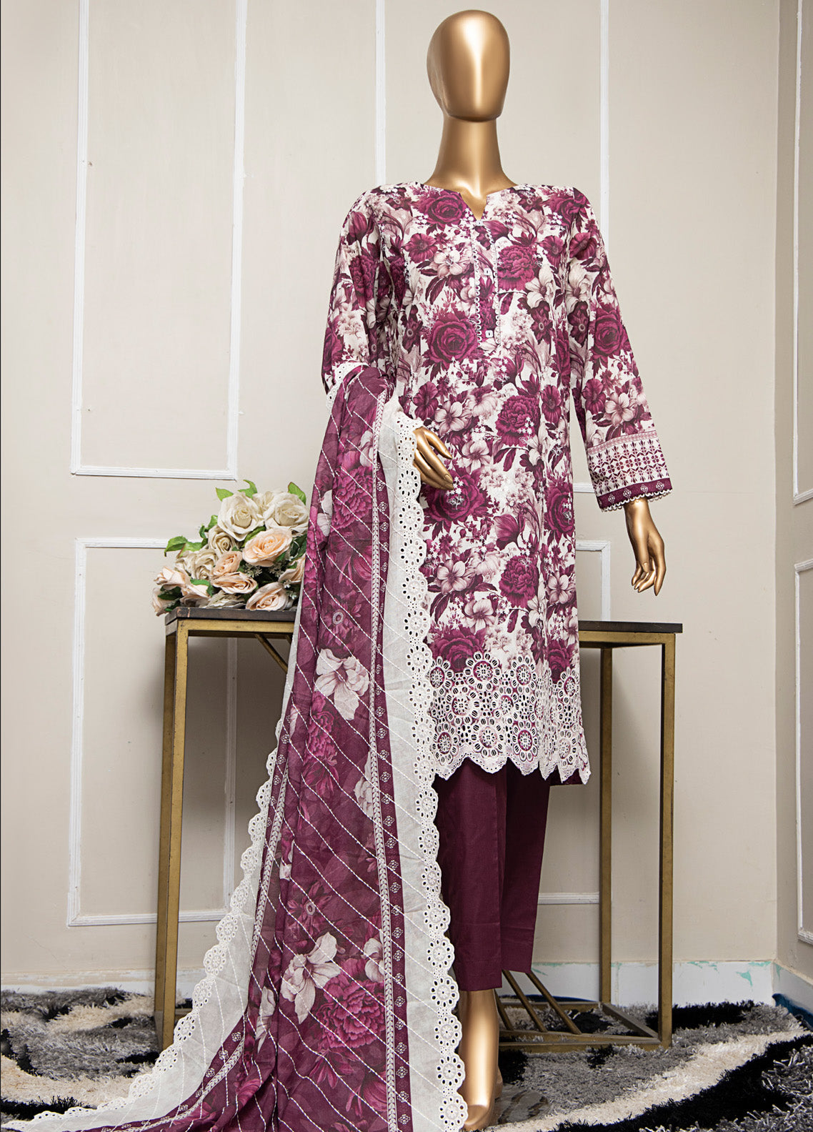 Lawnkari By HZ Textile Embroidered Lawn 3 Piece Unstitched Suit HZ25LV2 PLK-1029 Lawnkari By HZ Textile Embroidered Lawn 3 Piece Unstitched Suit HZ25LV2 PLK-1029