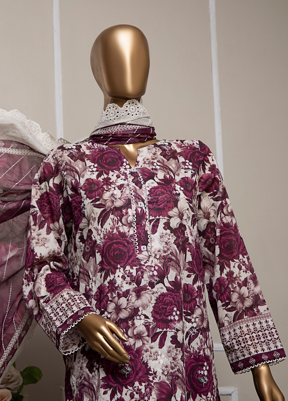 Lawnkari By HZ Textile Embroidered Lawn 3 Piece Unstitched Suit HZ25LV2 PLK-1029 Lawnkari By HZ Textile Embroidered Lawn 3 Piece Unstitched Suit HZ25LV2 PLK-1029