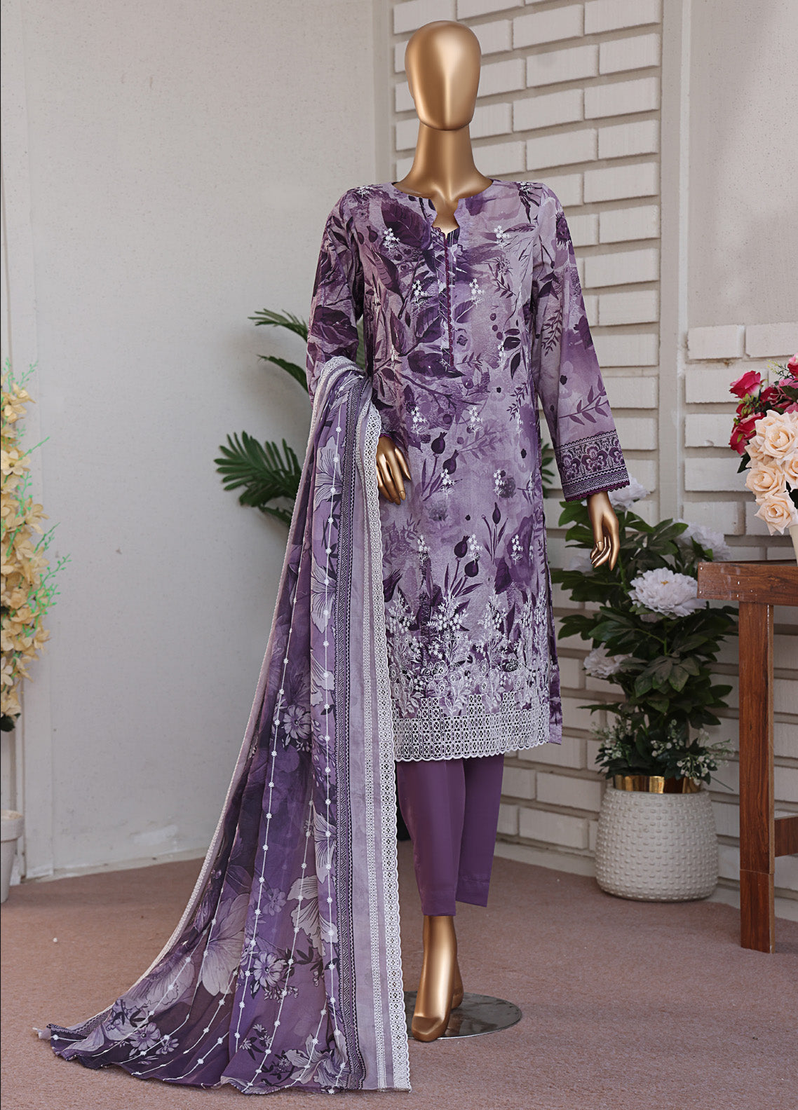 Lawnkari By HZ Textile Embroidered Lawn 3 Piece Unstitched Suit HZ25LV2 PLK-1030 Lawnkari By HZ Textile Embroidered Lawn 3 Piece Unstitched Suit HZ25LV2 PLK-1030