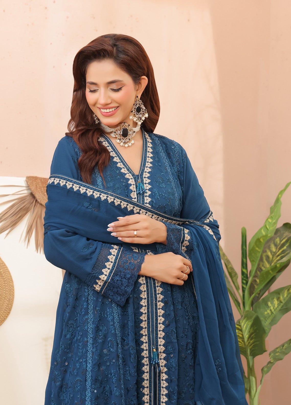 Layla By Noori Fabrics Embroidered Chiffon 3 Piece Stitched Suit NF25LG D-01 Layla By Noori Fabrics Embroidered Chiffon 3 Piece Stitched Suit NF25LG D-01