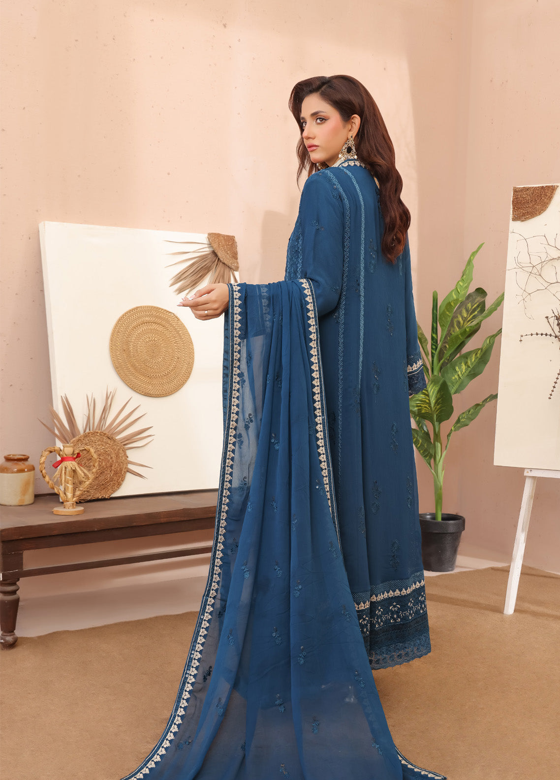 Layla By Noori Fabrics Embroidered Chiffon 3 Piece Stitched Suit NF25LG D-01 Layla By Noori Fabrics Embroidered Chiffon 3 Piece Stitched Suit NF25LG D-01
