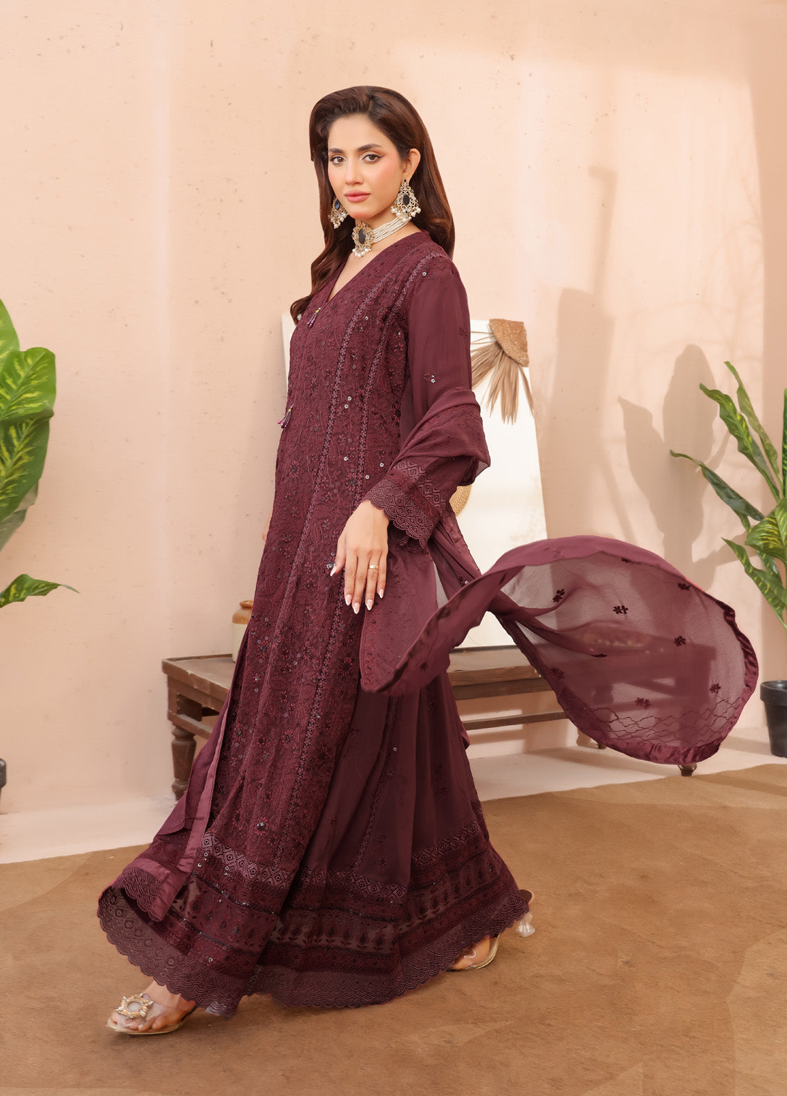 Layla By Noori Fabrics Embroidered Chiffon 3 Piece Stitched Suit NF25LG D-02 Layla By Noori Fabrics Embroidered Chiffon 3 Piece Stitched Suit NF25LG D-02