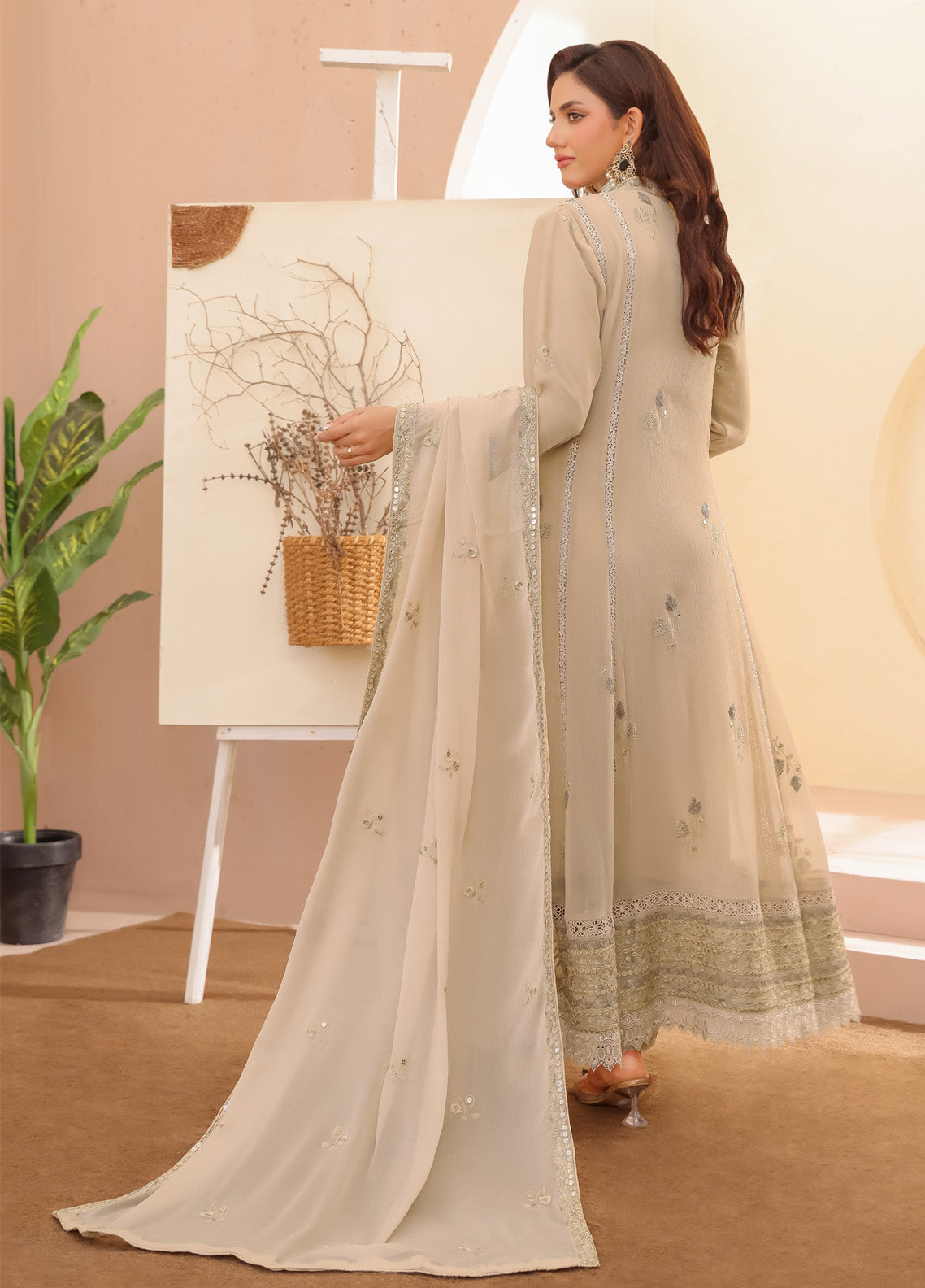 Layla By Noori Fabrics Embroidered Chiffon 3 Piece Stitched Suit NF25LG D-03 Layla By Noori Fabrics Embroidered Chiffon 3 Piece Stitched Suit NF25LG D-03
