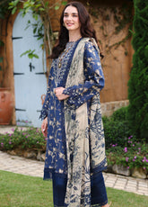 Life Style By Rang Rasiya Embroidered Satin Stipe Lawn 3 Piece Unstitched Suit RR26LSS D-04 CHARLOTTE