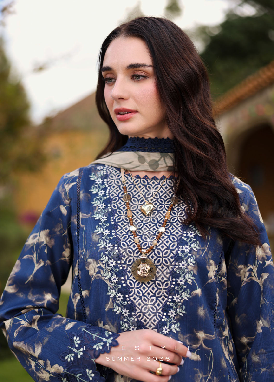 Life Style By Rang Rasiya Embroidered Satin Stipe Lawn 3 Piece Unstitched Suit RR26LSS D-04 CHARLOTTE Life Style By Rang Rasiya Embroidered Satin Stipe Lawn 3 Piece Unstitched Suit RR26LSS D-04 CHARLOTTE