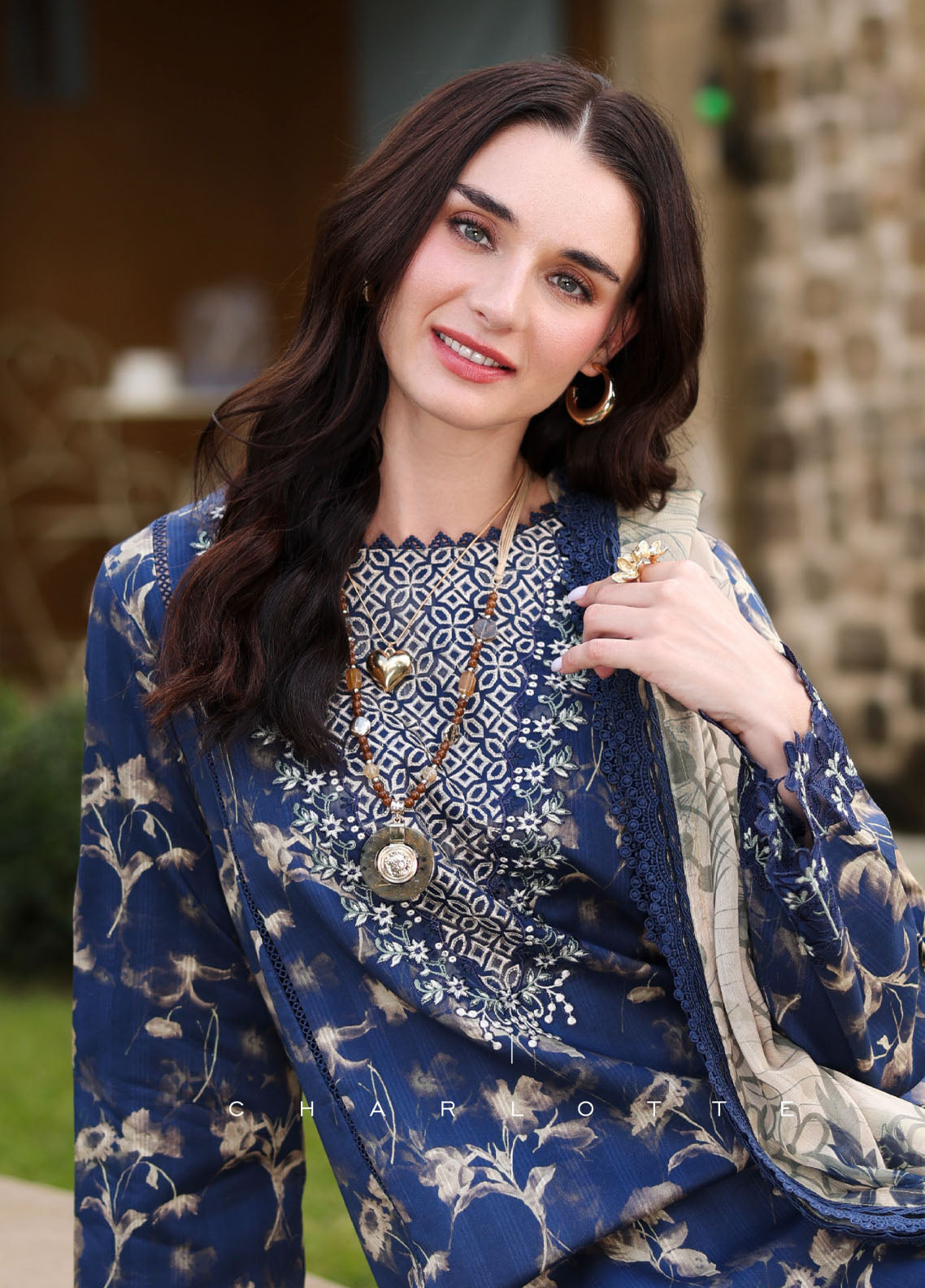 Life Style By Rang Rasiya Embroidered Satin Stipe Lawn 3 Piece Unstitched Suit RR26LSS D-04 CHARLOTTE Life Style By Rang Rasiya Embroidered Satin Stipe Lawn 3 Piece Unstitched Suit RR26LSS D-04 CHARLOTTE