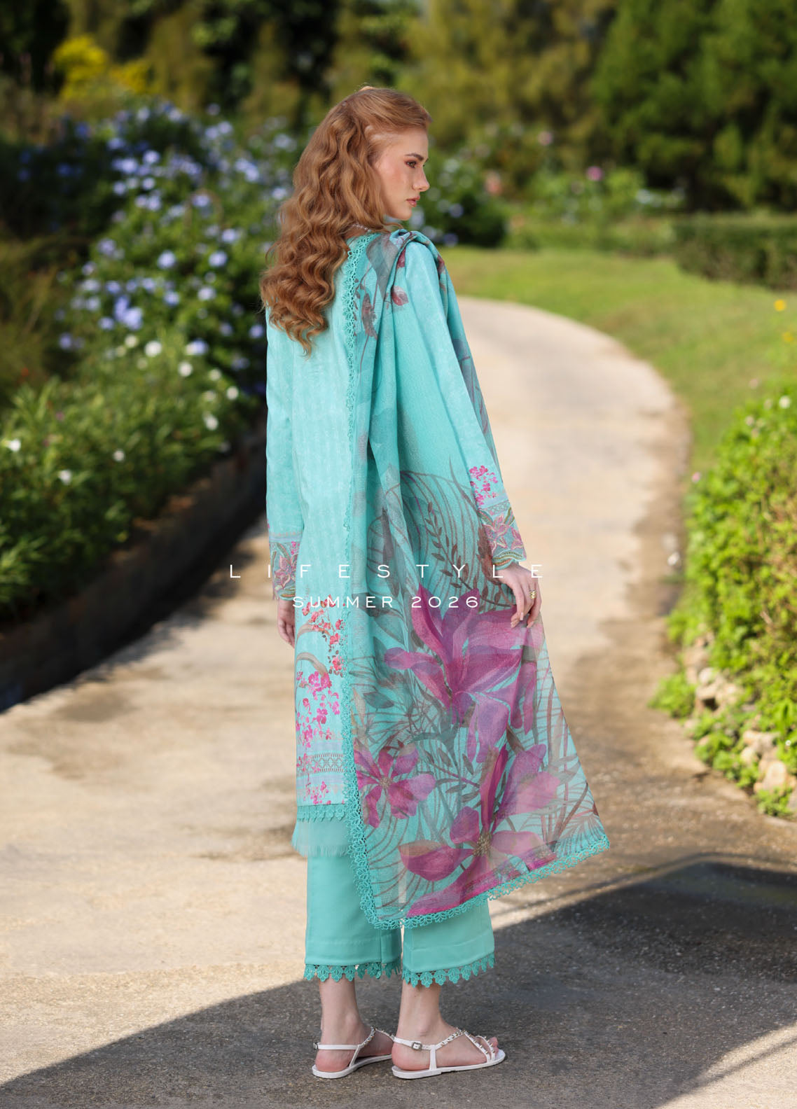 Life Style By Rang Rasiya Embroidered Satin Stipe Lawn 3 Piece Unstitched Suit RR26LSS D-13 ASTER Life Style By Rang Rasiya Embroidered Satin Stipe Lawn 3 Piece Unstitched Suit RR26LSS D-13 ASTER