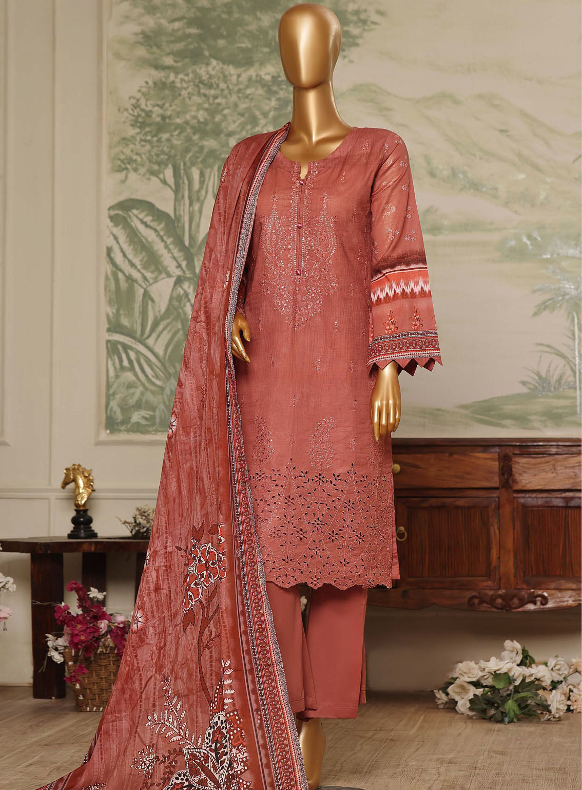 Liliana By Pak Fabrics Digital Print Chikankari 3 Piece Unstitched Suit PF24L LDPC-288 Liliana By Pak Fabrics Digital Print Chikankari 3 Piece Unstitched Suit PF24L LDPC-288