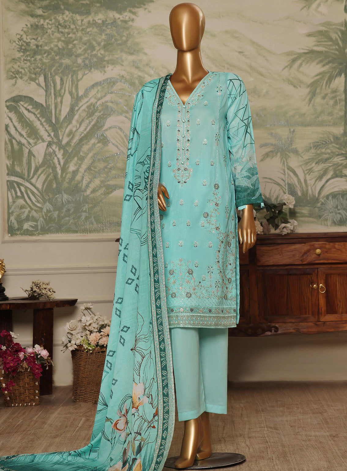 Liliana By Pak Fabrics Digital Print Chikankari 3 Piece Unstitched Suit PF24L LDPC-289 Liliana By Pak Fabrics Digital Print Chikankari 3 Piece Unstitched Suit PF24L LDPC-289