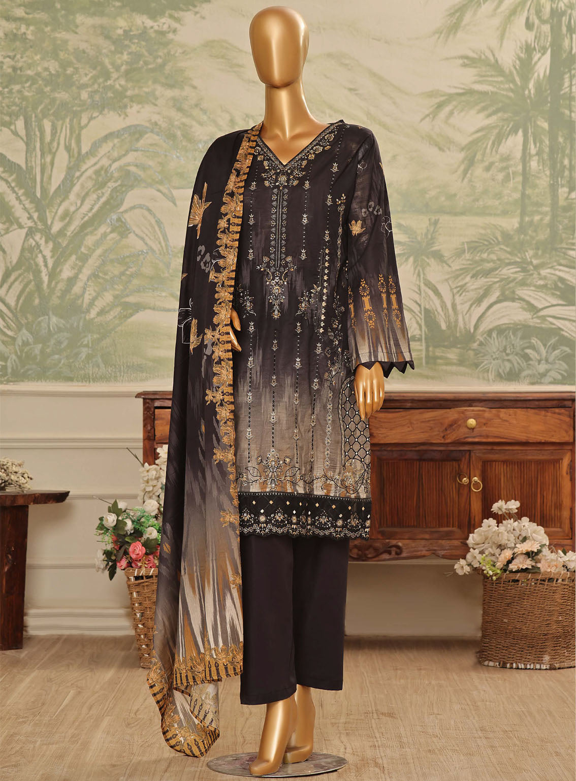 Liliana By Pak Fabrics Digital Print Chikankari 3 Piece Unstitched Suit PF24L LDPC-293 Liliana By Pak Fabrics Digital Print Chikankari 3 Piece Unstitched Suit PF24L LDPC-293