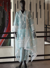 LSM Galleria Luxury Embroidered Cotton Net 3 Piece Stitched Suit - LSM24G LG-SK-0156
