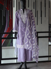 LSM Galleria Luxury Embroidered Cotton Net 3 Piece Stitched Suit - LSM24G LG-UB-0001