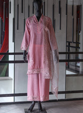 LSM Galleria Luxury Embroidered Rawsilk 3 Piece Stitched Suit - LSM24G LG-IZ-0125