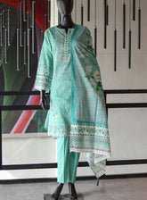 LSM Galleria Zari Printed Lawn 3 Piece Stitched Suit - LSM24G LSM-3537