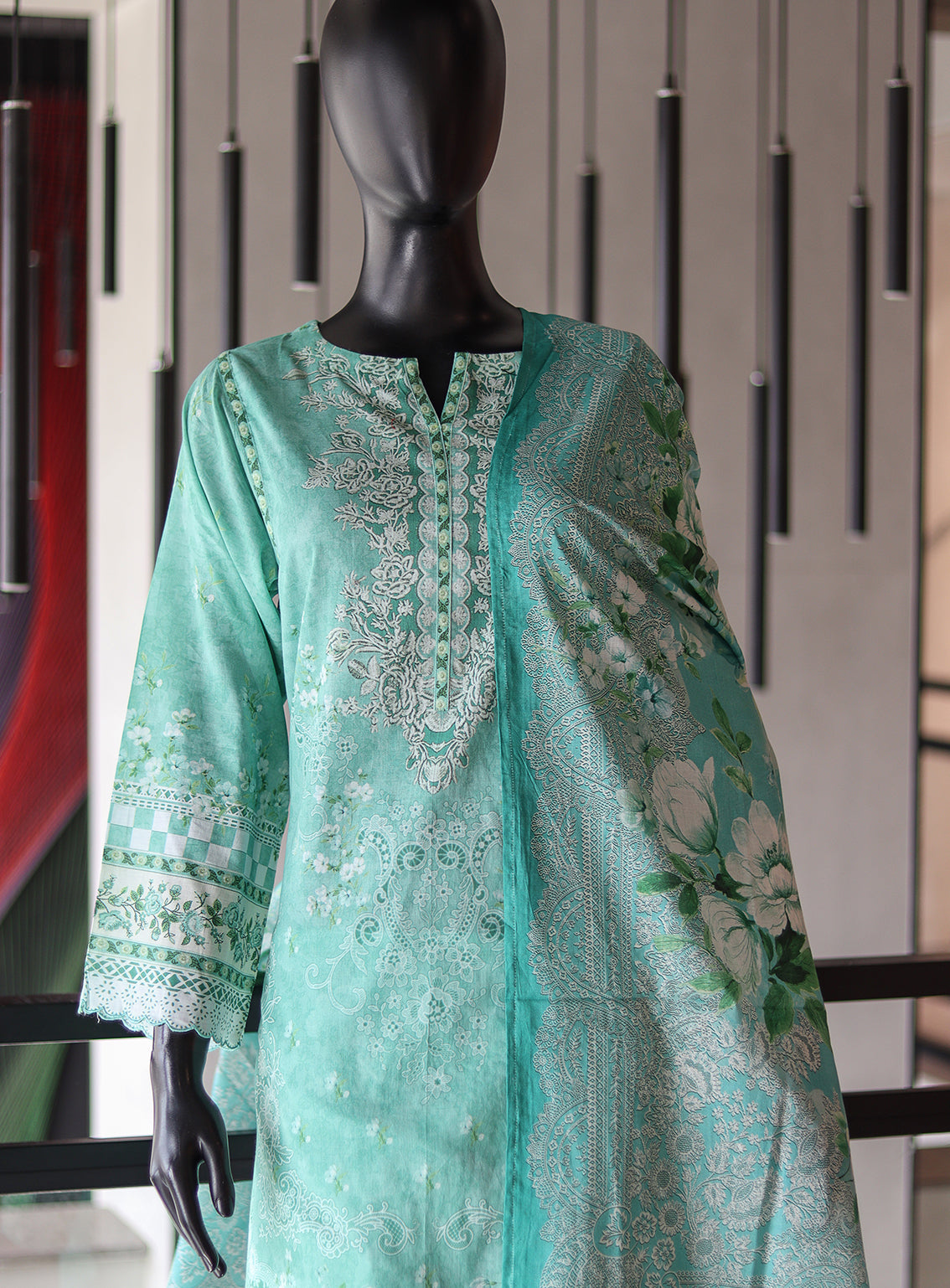 LSM Galleria Zari Printed Lawn 3 Piece Stitched Suit - LSM24G LSM-3537 LSM Galleria Zari Printed Lawn 3 Piece Stitched Suit - LSM24G LSM-3537